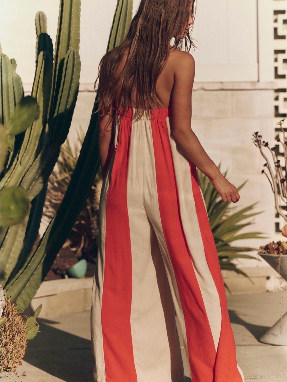Free People Eden Palazzo Strapless Wide-Leg Jumpsuit - Picture 5 of 7